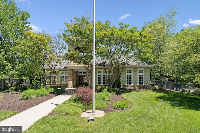 13347 Connor Dr Unit H, Centreville, VA 20120 - view of front of home featuring french doors and stone siding