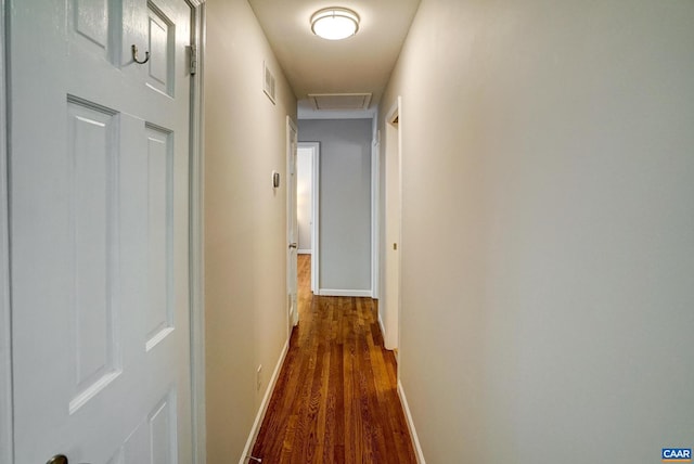 209 Old Lynchburg Rd, Charlottesville, VA 22903 - hallway featuring baseboards, dark wood finished floors, and visible vents