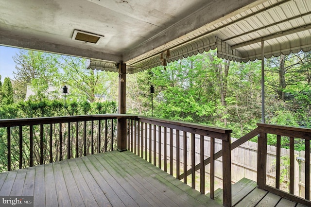 view of wooden terrace