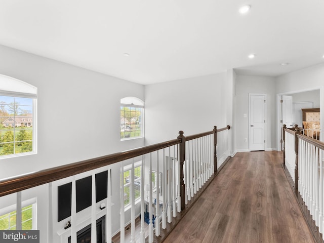 1022 Fawn Haven Walk, Dover, DE 19901 - hall with recessed lighting, baseboards, plenty of natural light, and wood finished floors