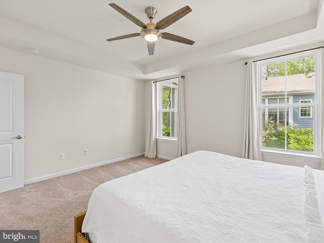 37268 Brenda Ln, Frankford, DE 19945 - bedroom with baseboards, a ceiling fan, and light colored carpet