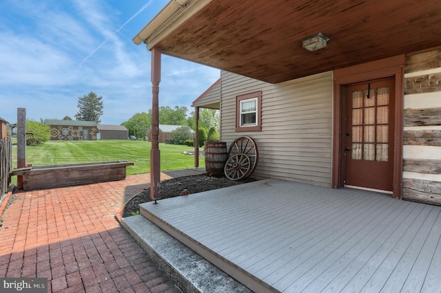 view of patio with a deck