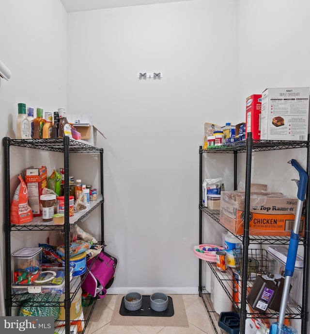 view of storage area