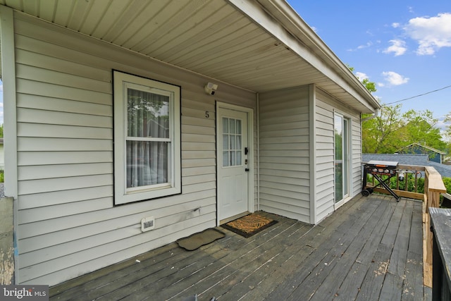 view of wooden deck