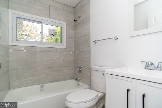 2 Edgewood Ln, Levittown, PA 19054 - full bathroom with vanity, toilet, and shower / tub combination