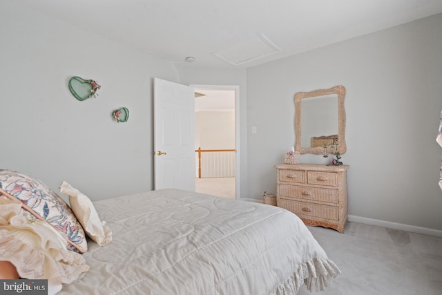 4209 Hardy Ridge Dr, Woodbridge, VA 22192 - bedroom with baseboards, attic access, and carpet flooring