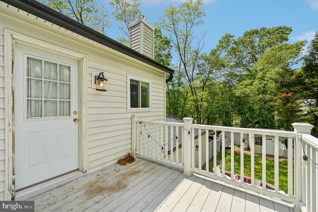 view of wooden deck