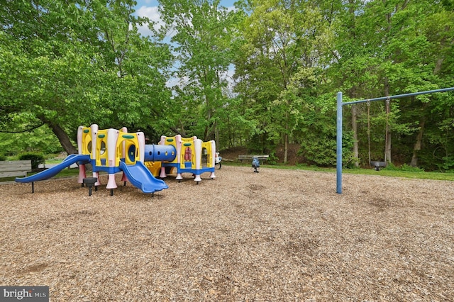 view of community jungle gym