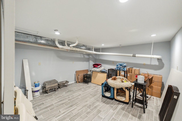 3015 Oregon Knolls Dr NW, Washington, DC 20015 - finished below grade area featuring recessed lighting, wood finished floors, and baseboards