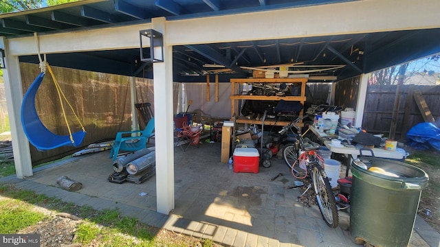 exterior space with fence
