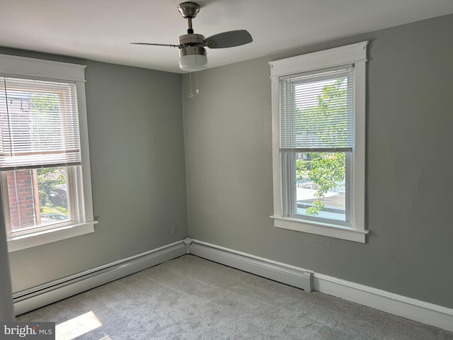 15 Kern St, Collingdale, PA 19023 - spare room featuring carpet flooring, healthy amount of natural light, and ceiling fan