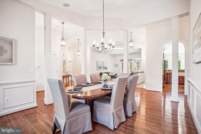 10601 Little Run Farm Ct, Vienna, VA 22182 - dining area featuring wood finished floors and a chandelier
