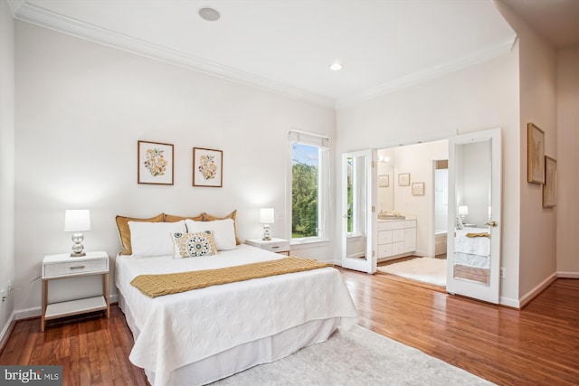 10601 Little Run Farm Ct, Vienna, VA 22182 - bedroom featuring recessed lighting, ornamental molding, and wood finished floors