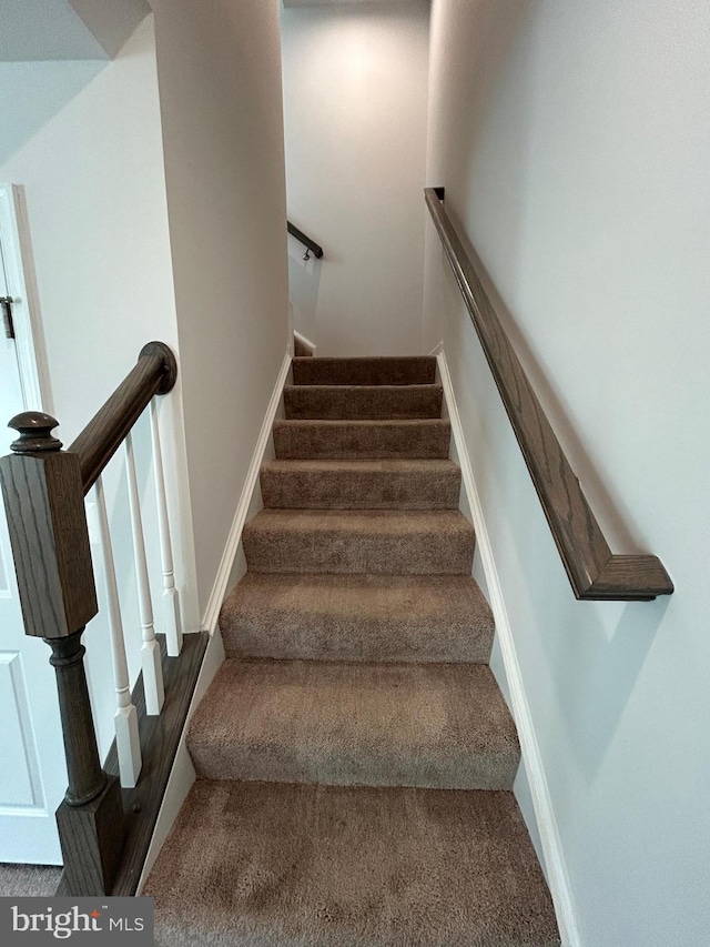 1108 Dovetail Cir, Fredericksburg, VA 22401 - stairs featuring carpet