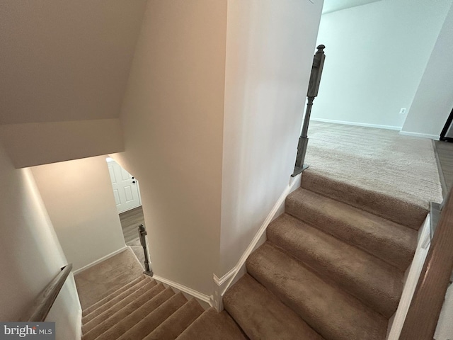 1108 Dovetail Cir, Fredericksburg, VA 22401 - staircase featuring carpet and baseboards