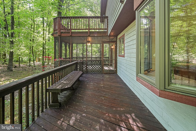 view of wooden terrace