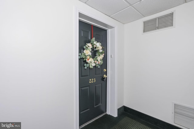 doorway to property featuring visible vents