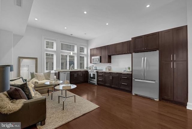 1830 Rittenhouse Sq Unit 1E, Philadelphia, PA 19103 - interior space featuring recessed lighting, visible vents, and dark wood finished floors