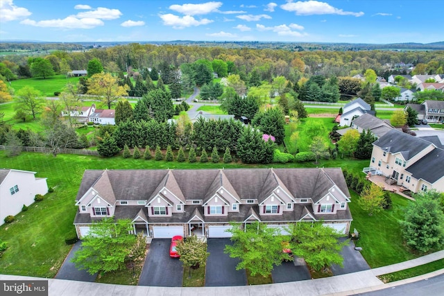 bird's eye view featuring a residential view