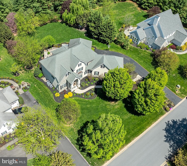 aerial view featuring a residential view