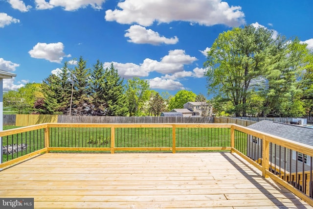 1640 Kreitler Valley Rd, Forest Hill, MD 21050 - wooden terrace with a fenced backyard and a yard
