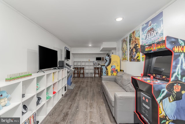 403 E Fourth St, Waynesboro, PA 17268 - game room featuring recessed lighting and wood finished floors