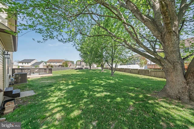 13 Sumac Ct, Newark, DE 19702 - view of yard with a fenced backyard, central AC, and a residential view
