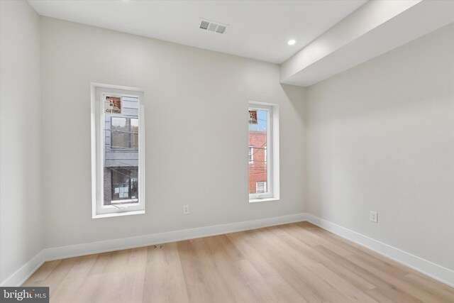 2230 Kimball St, Philadelphia, PA 19146 - spare room with light wood-style flooring, baseboards, and recessed lighting