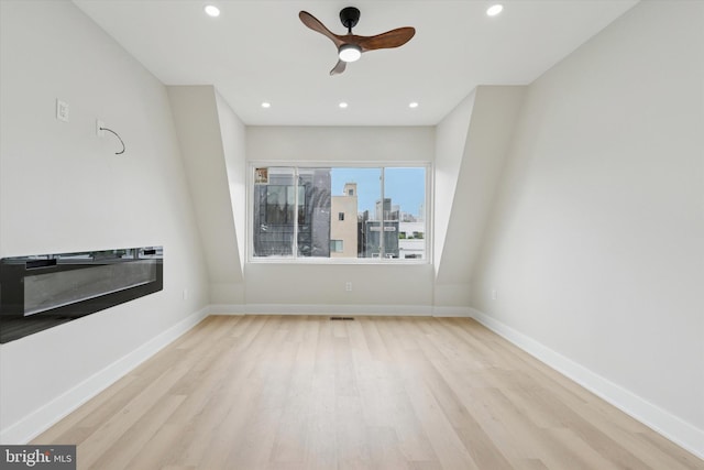 2230 Kimball St, Philadelphia, PA 19146 - spare room with wood finished floors, recessed lighting, a ceiling fan, and baseboards
