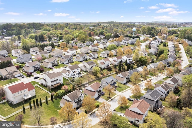 drone / aerial view featuring a residential view