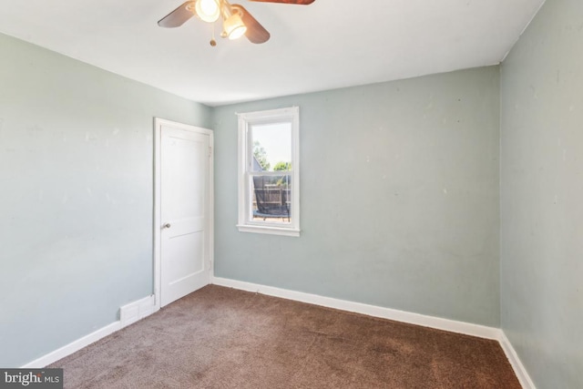 8 Sullivan Ave, Bellmawr, NJ 08031 - carpeted empty room with ceiling fan and baseboards