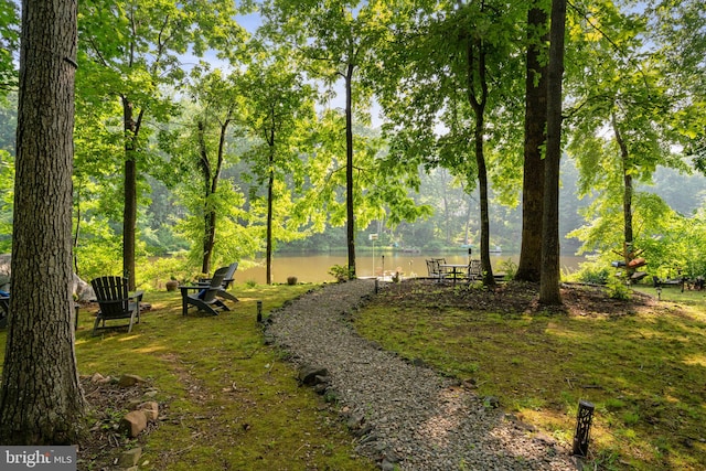 view of property's community featuring a water view