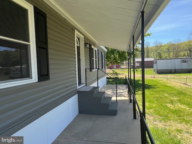 view of patio with covered porch