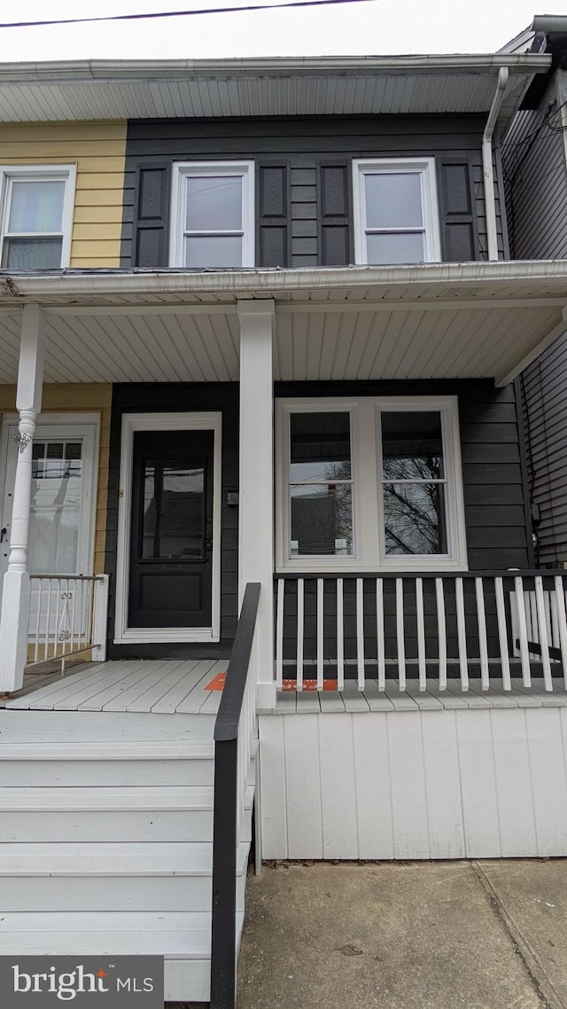 226 W Franklin St, Womelsdorf, PA 19567 - property entrance with covered porch