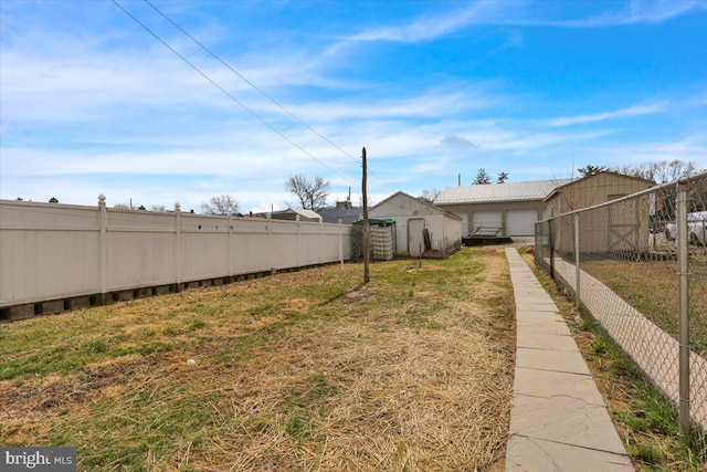 226 W Franklin St, Womelsdorf, PA 19567 - view of yard featuring an outbuilding and a fenced backyard
