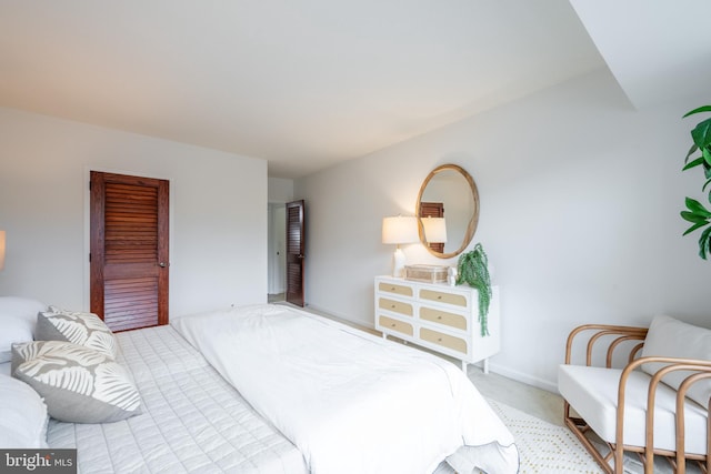 bedroom with carpet