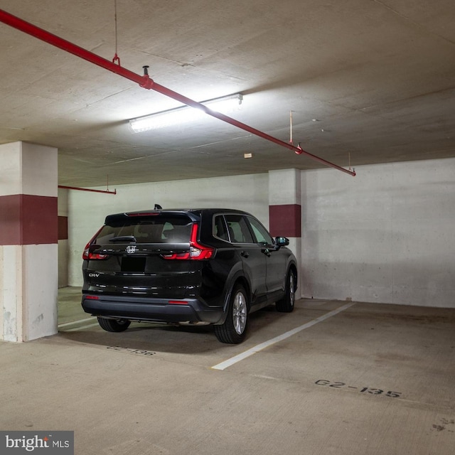 view of parking garage