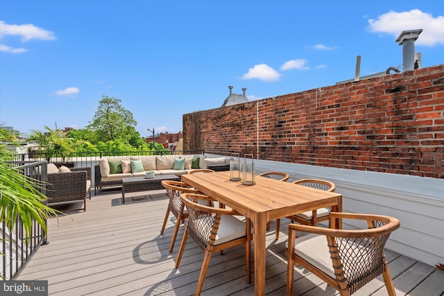 1708 10th St NW, Washington, DC 20001 - wooden terrace with outdoor dining area and outdoor lounge area