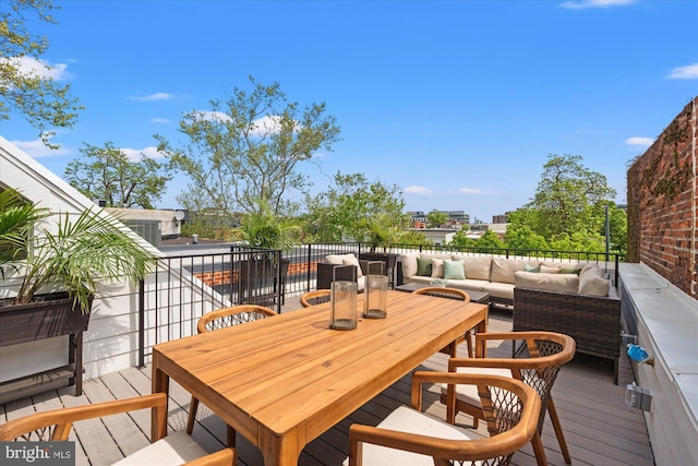 1708 10th St NW, Washington, DC 20001 - wooden deck featuring an outdoor living space