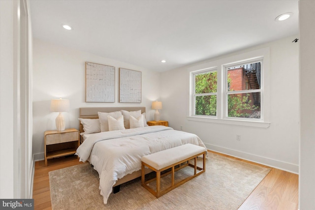 1708 10th St NW, Washington, DC 20001 - bedroom featuring recessed lighting, baseboards, and light wood-style floors