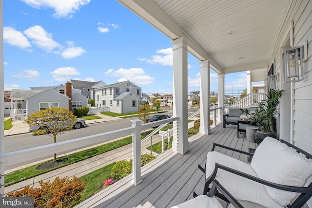 13 N Vendome Ave, Margate City, NJ 08402 - deck with a residential view and a porch