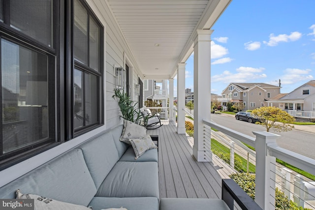 13 N Vendome Ave, Margate City, NJ 08402 - wooden deck with covered porch and a residential view