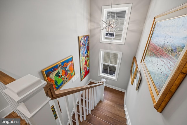 13 N Vendome Ave, Margate City, NJ 08402 - stairs with wood finished floors and baseboards