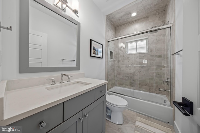 13 N Vendome Ave, Margate City, NJ 08402 - bathroom featuring toilet, shower / bath combination with glass door, and vanity