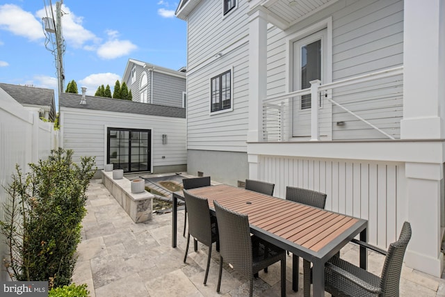 13 N Vendome Ave, Margate City, NJ 08402 - view of patio with outdoor dining space and fence