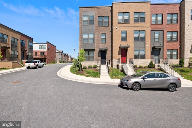 view of front of property with a residential view