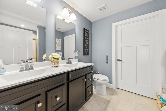 112 Maury Way, Winchester, VA 22602 - full bathroom featuring a sink, tile patterned flooring, toilet, and visible vents