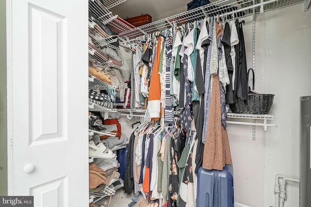 view of walk in closet
