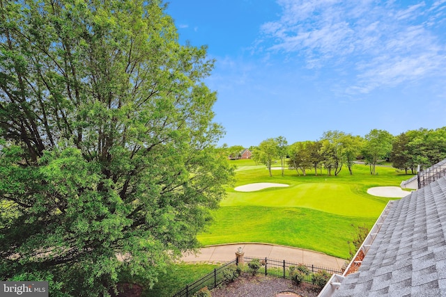 view of community featuring golf course view