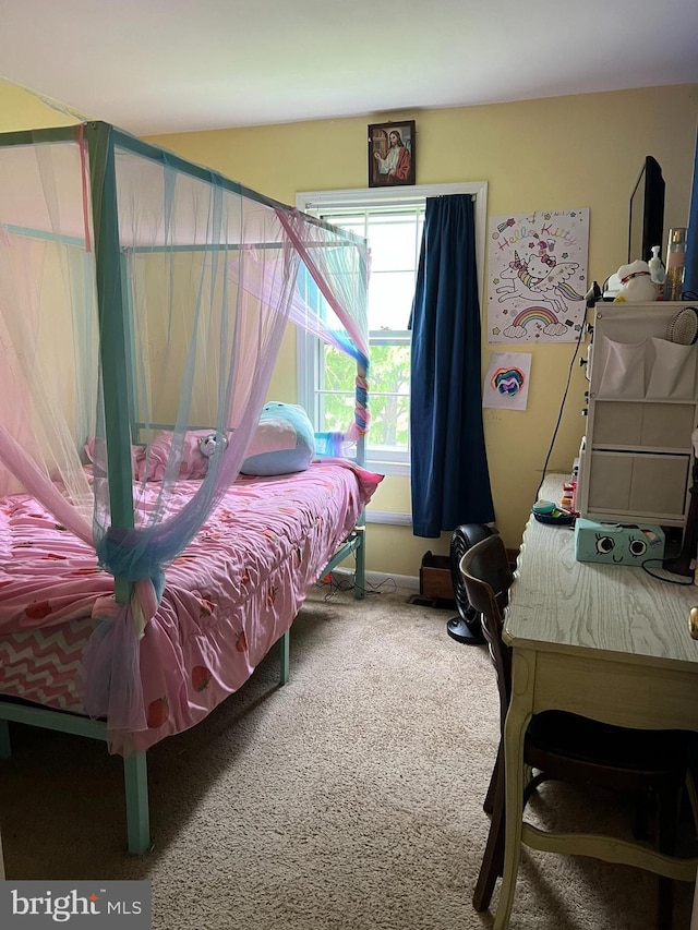 bedroom with carpet flooring